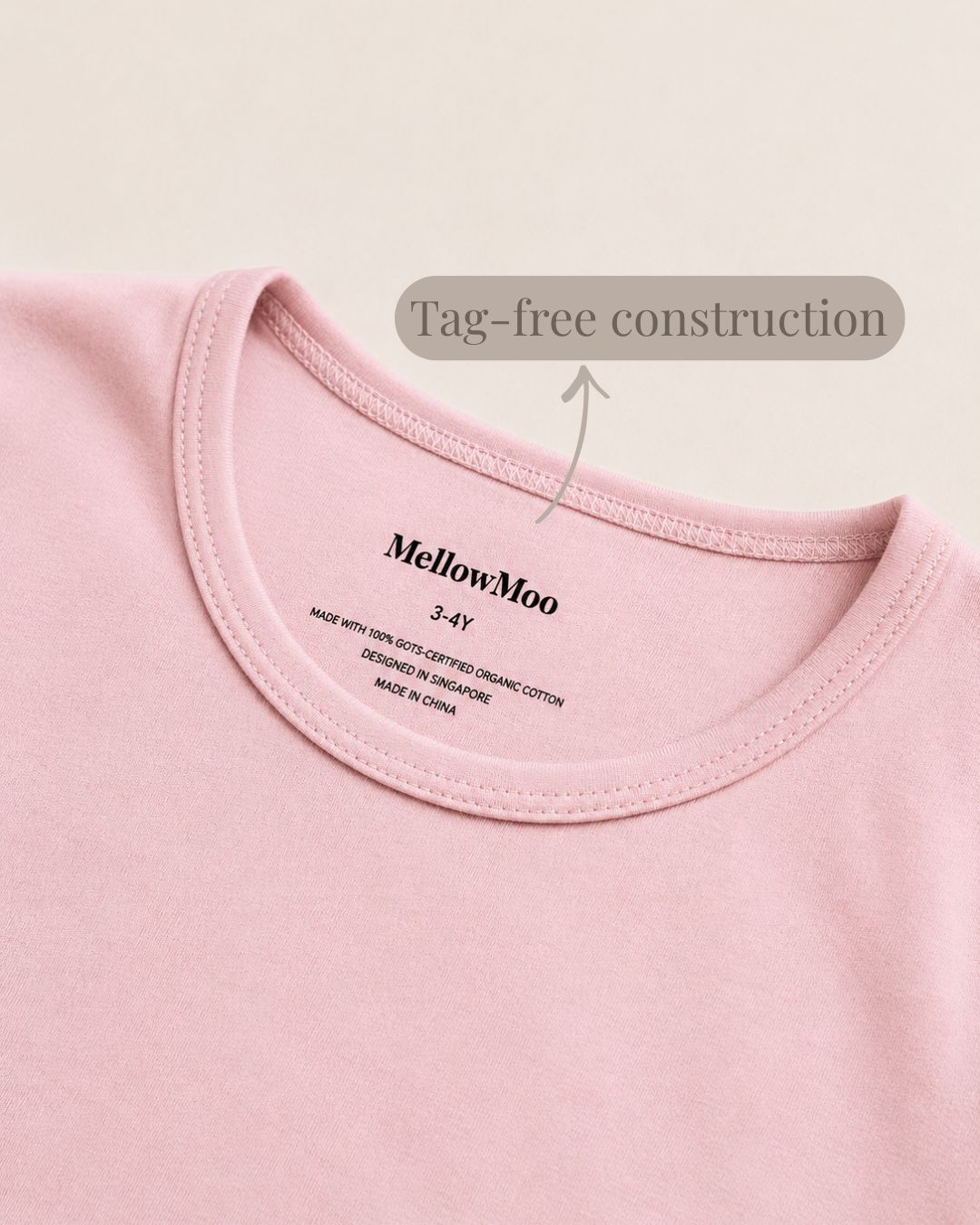 Peach Cloud Crew Neck Pajamas
