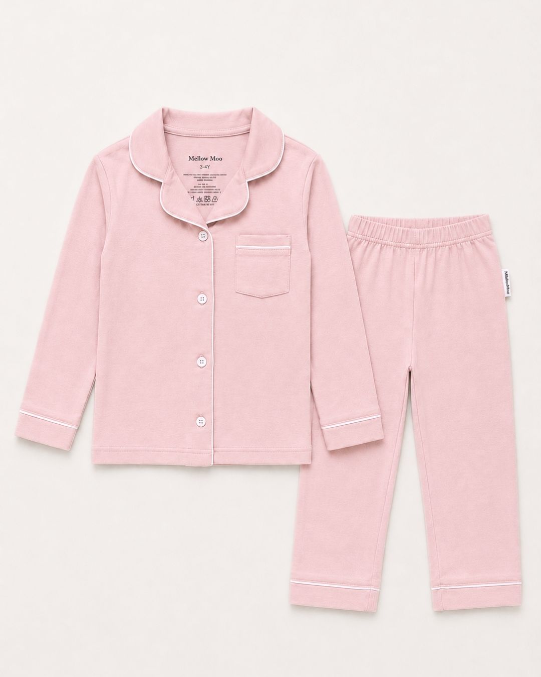 Peach Cloud Collared Pajamas