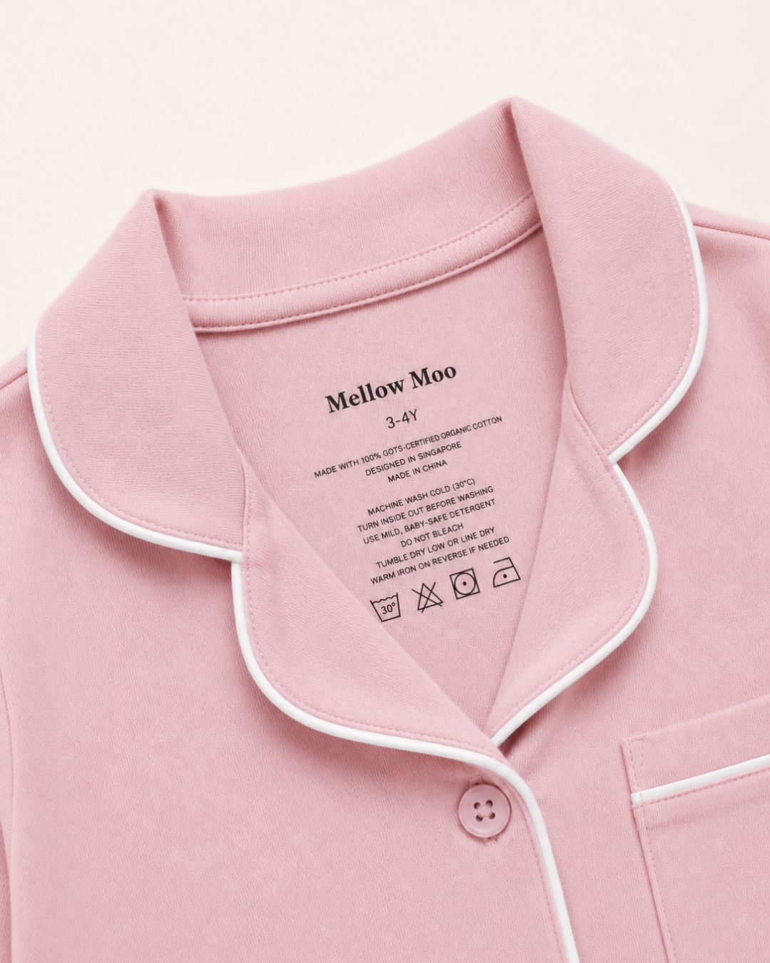 Peach Cloud Collared Pajamas