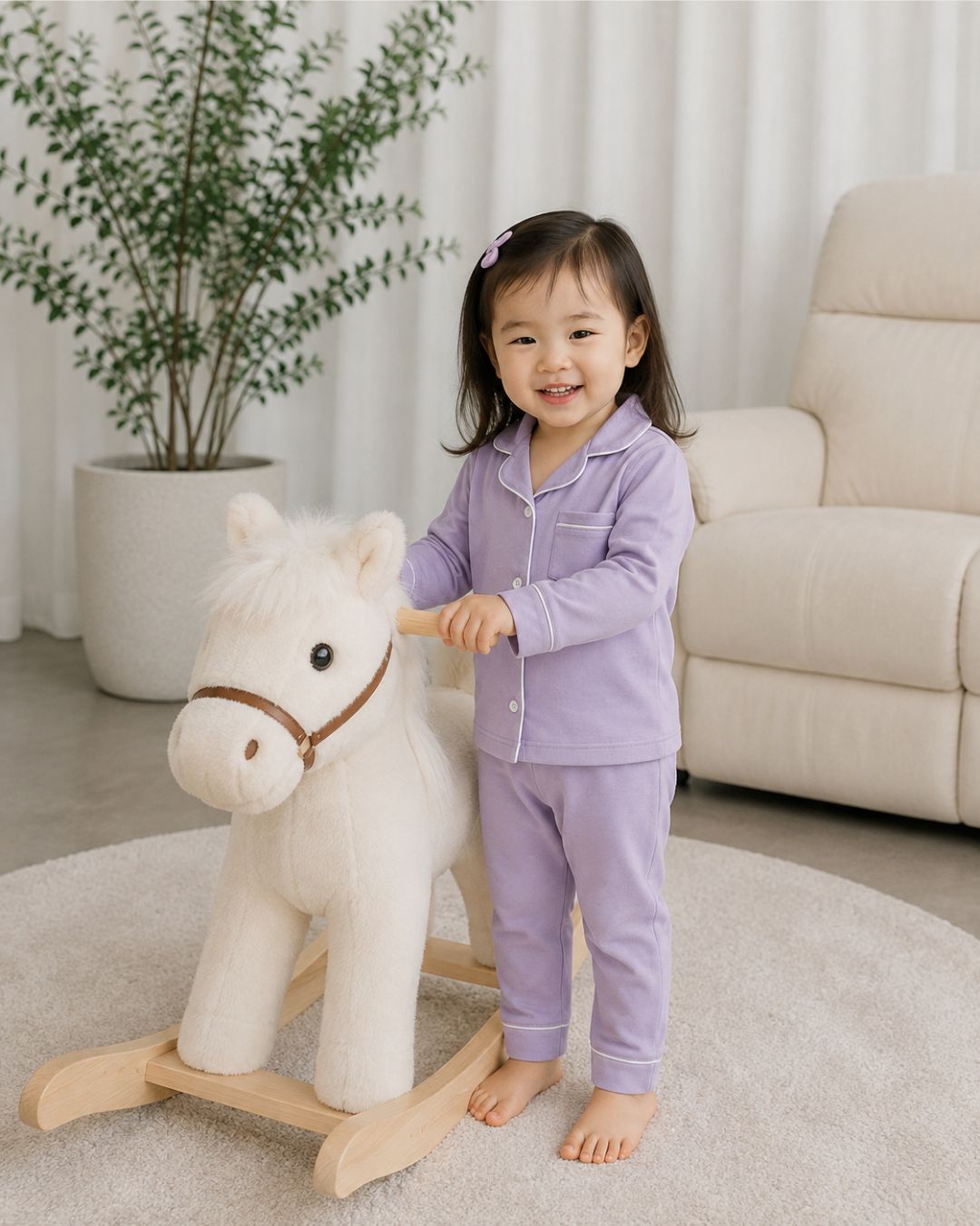 Lavender Mist Collared Pajamas